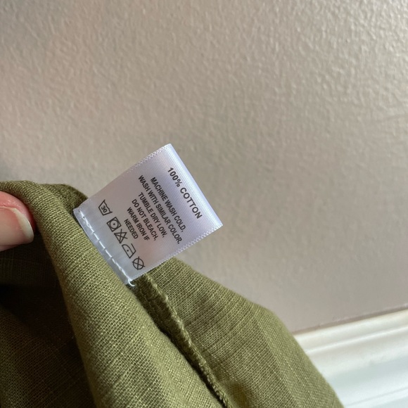 ABLE dress, green button down, 100% cotton, size medium - Picture 4 of 5